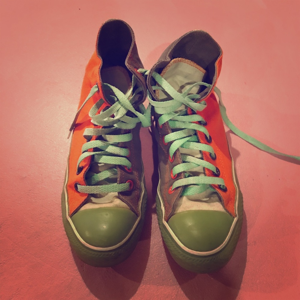 Glow in the Dark Converse high tops